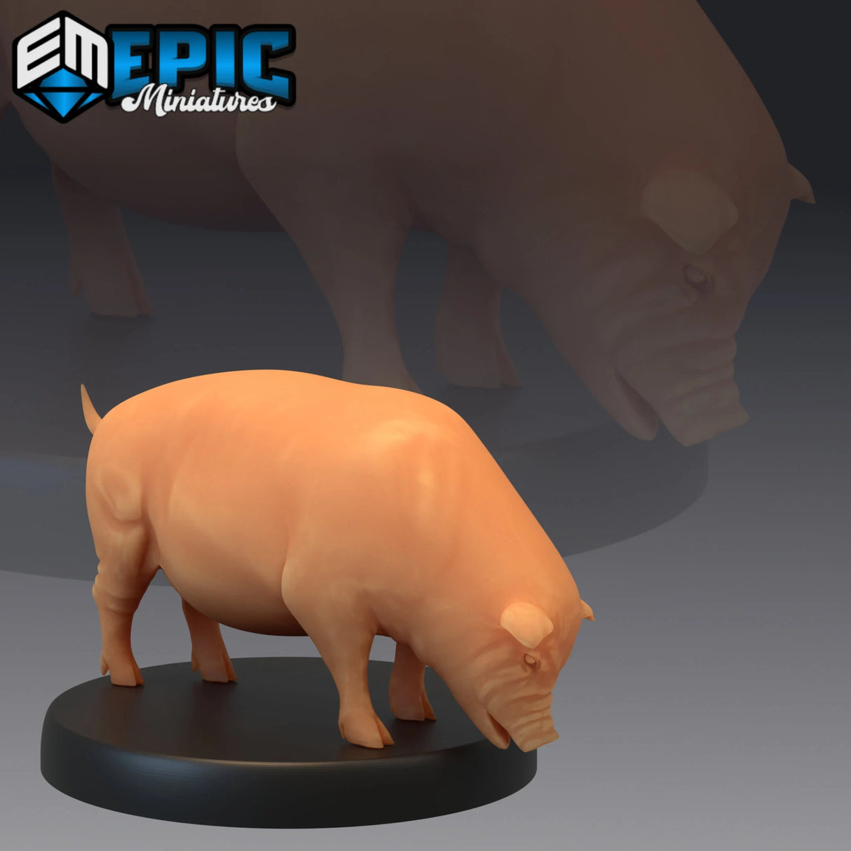 Pigs Miniature | B - Tabletop RPG & D&D miniature. Perfect for wargaming & collectors