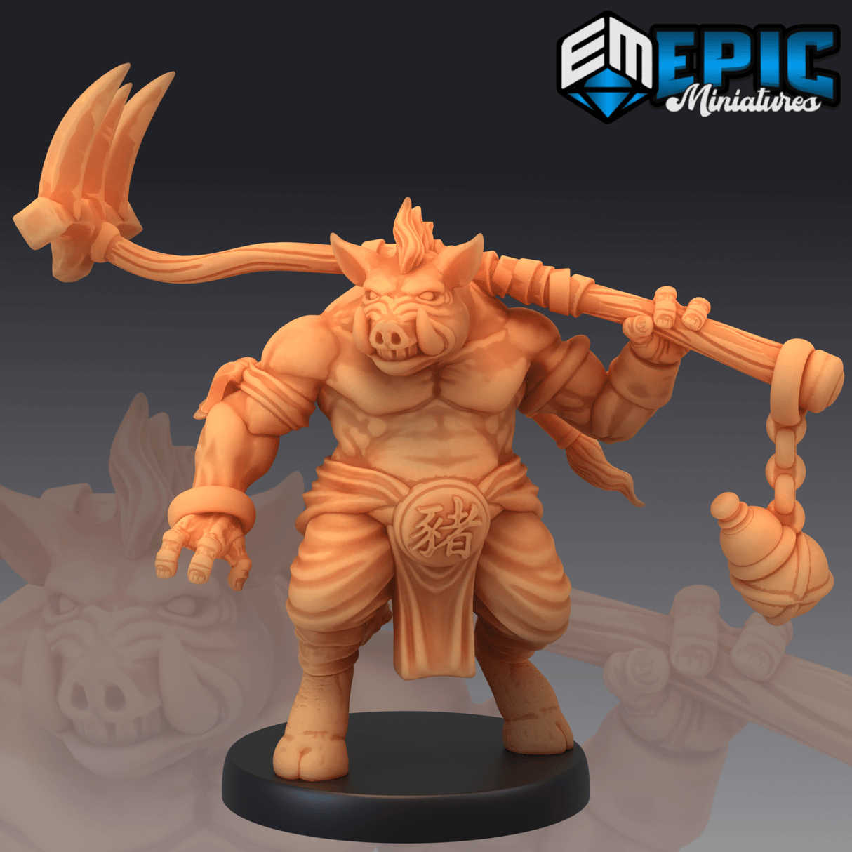 Pigsy Monster Miniature | A - Tabletop RPG & D&D miniature. Perfect for wargaming & collectors