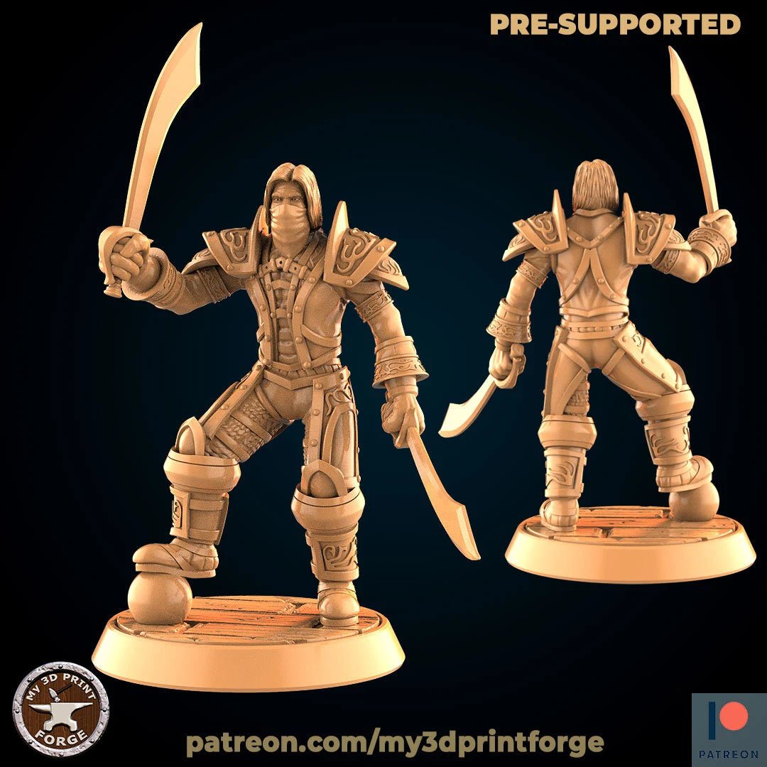 Pirates Miniature | B - Tabletop RPG & D&D miniature. Perfect for wargaming & collectors