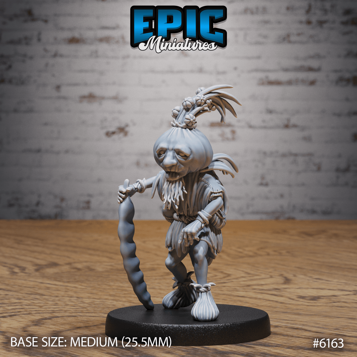 Plant folk or Garlic Druid Miniature | 6163 - Tabletop RPG & D&D miniature. Perfect for wargaming & collectors