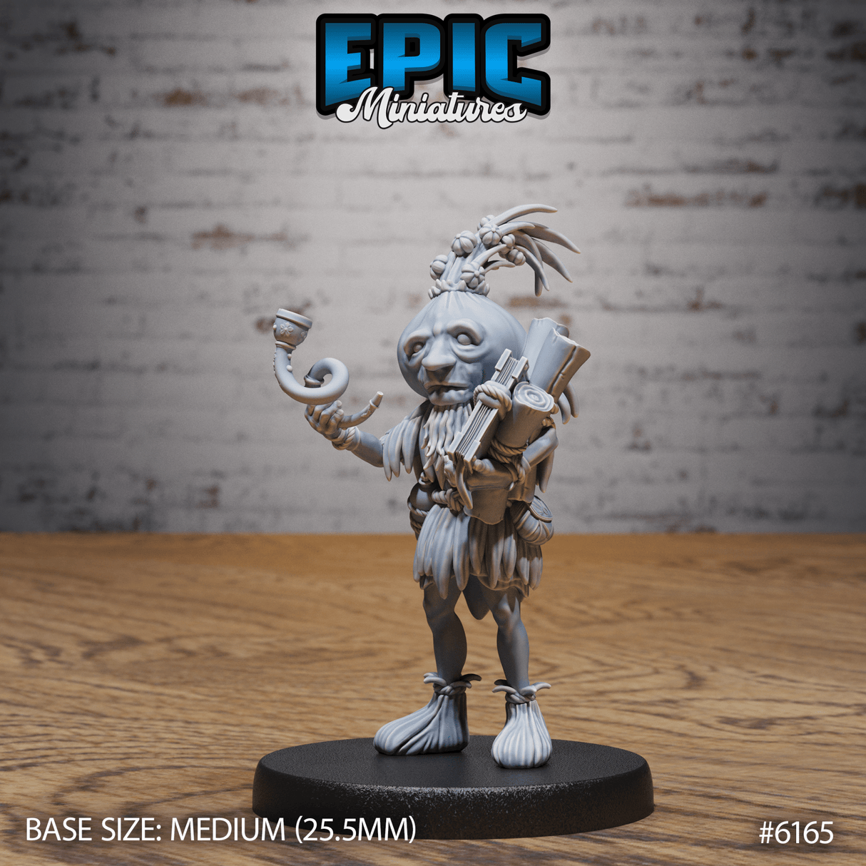 Plant folk or Garlic Druid Miniature | 6165 - Tabletop RPG & D&D miniature. Perfect for wargaming & collectors