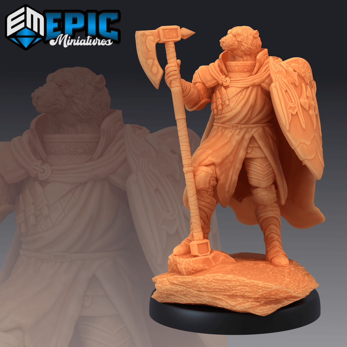 Polar Bear Miniature | C - Tabletop RPG & D&D miniature. Perfect for wargaming & collectors
