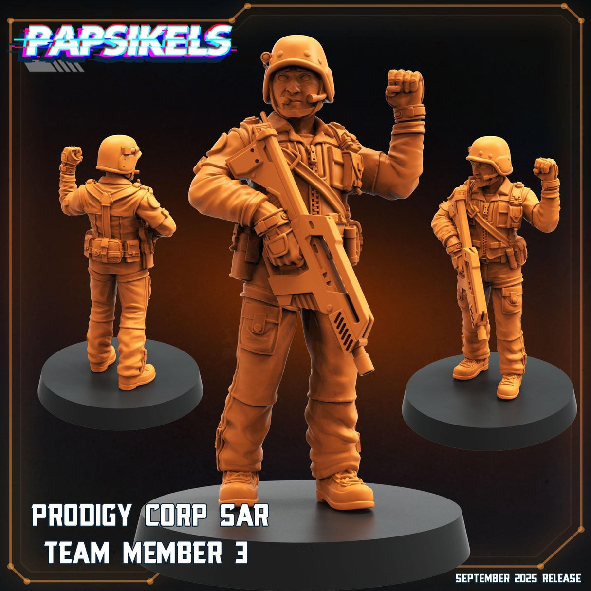 Prodigy Corp SAR Team | Prodigy Trooper 3 - Tabletop RPG & D&D miniature. Perfect for wargaming & collectors