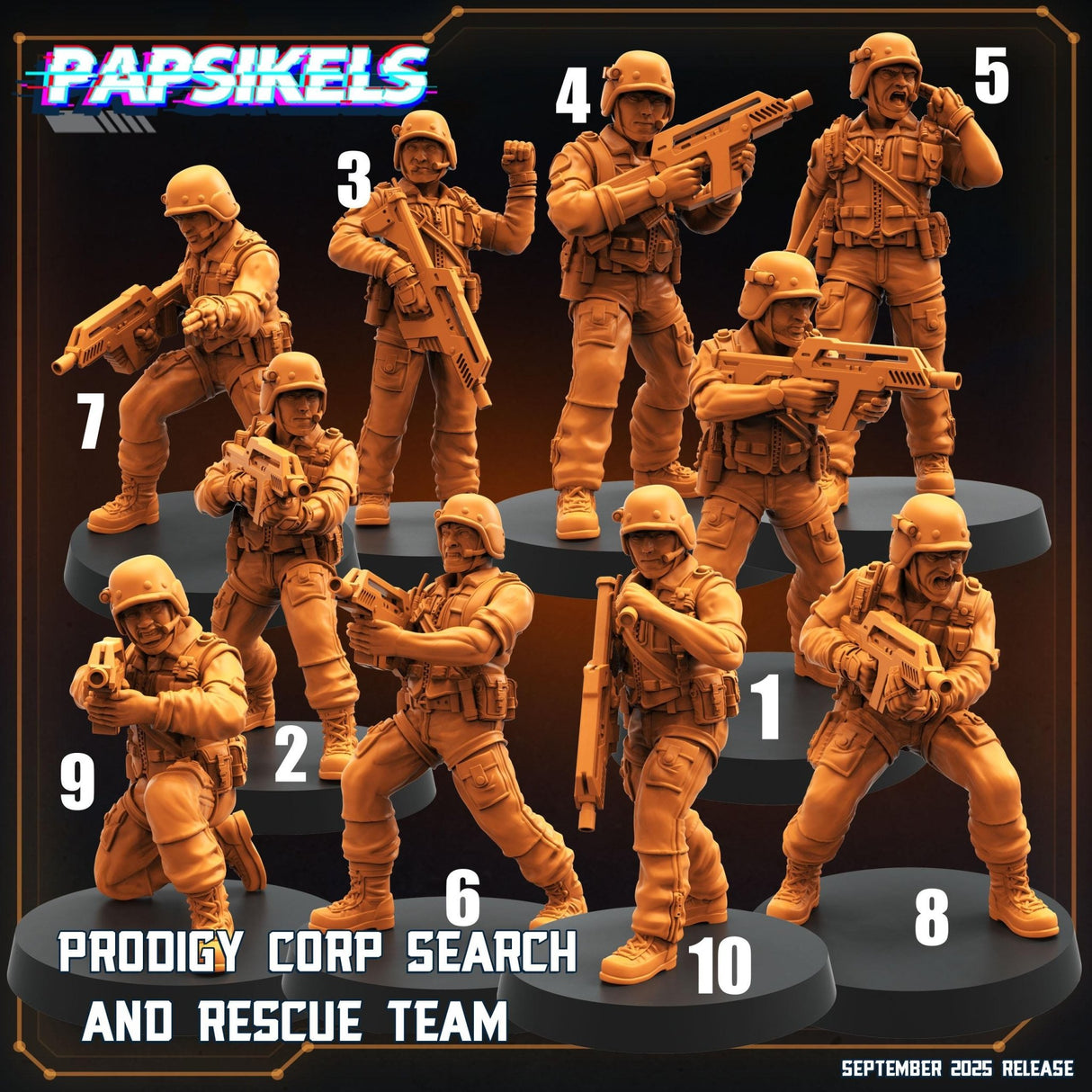 Prodigy Corp SAR Team | Prodigy Trooper 9 - Tabletop RPG & D&D miniature. Perfect for wargaming & collectors