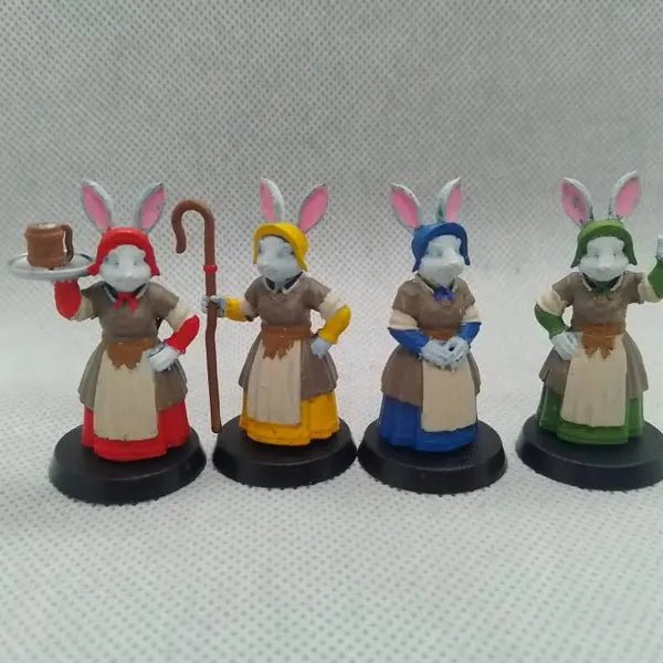 Rabbit Folk Bundle Miniature | 28mm - Tabletop RPG & D&D miniature. Perfect for wargaming & collectors