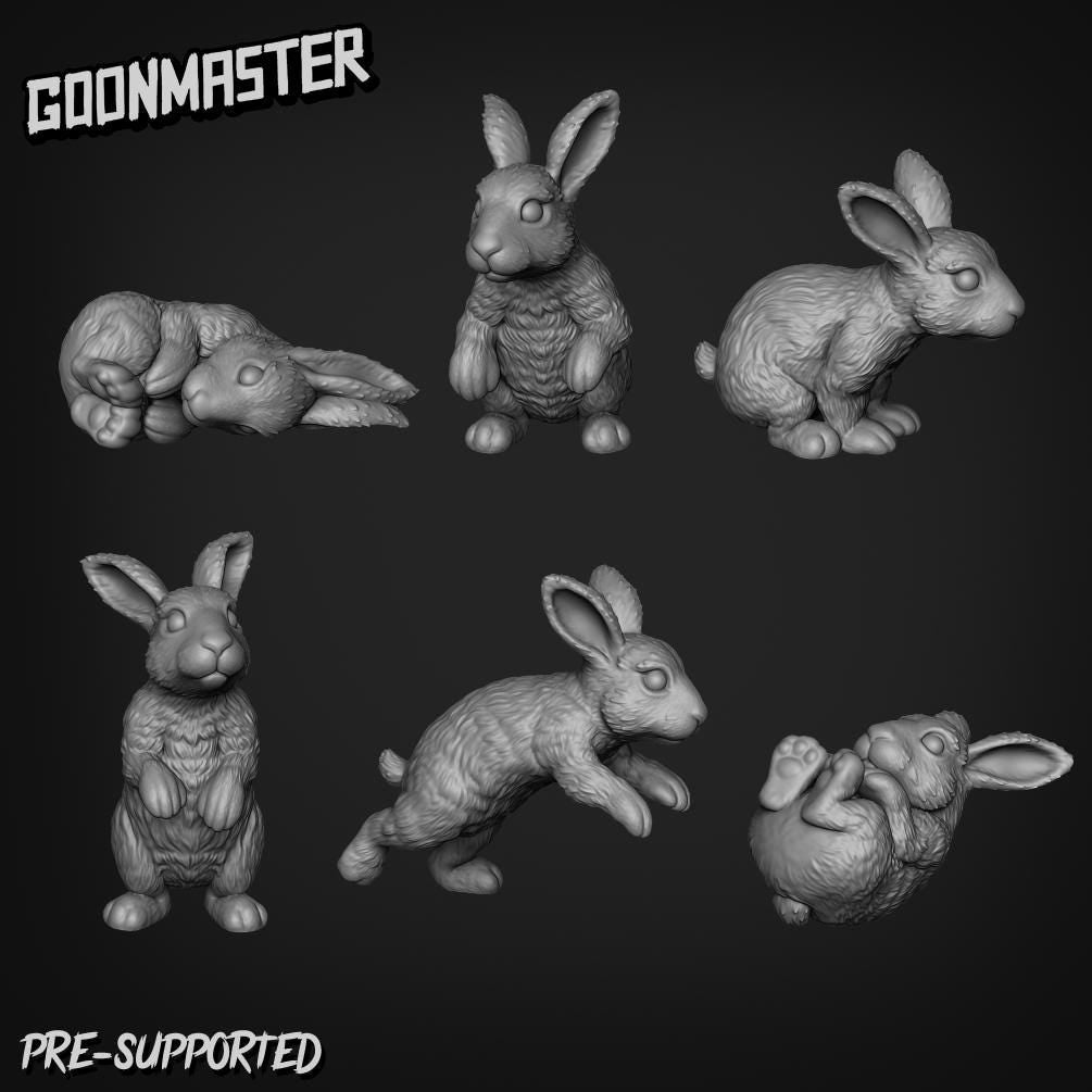 Rabbit Folk Bundle Miniature | 28mm - Tabletop RPG & D&D miniature. Perfect for wargaming & collectors