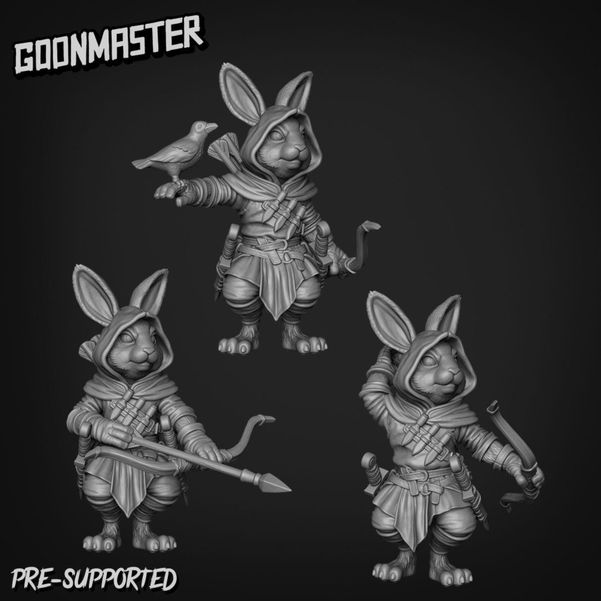 Rabbit Folk Bundle Miniature | 28mm - Tabletop RPG & D&D miniature. Perfect for wargaming & collectors