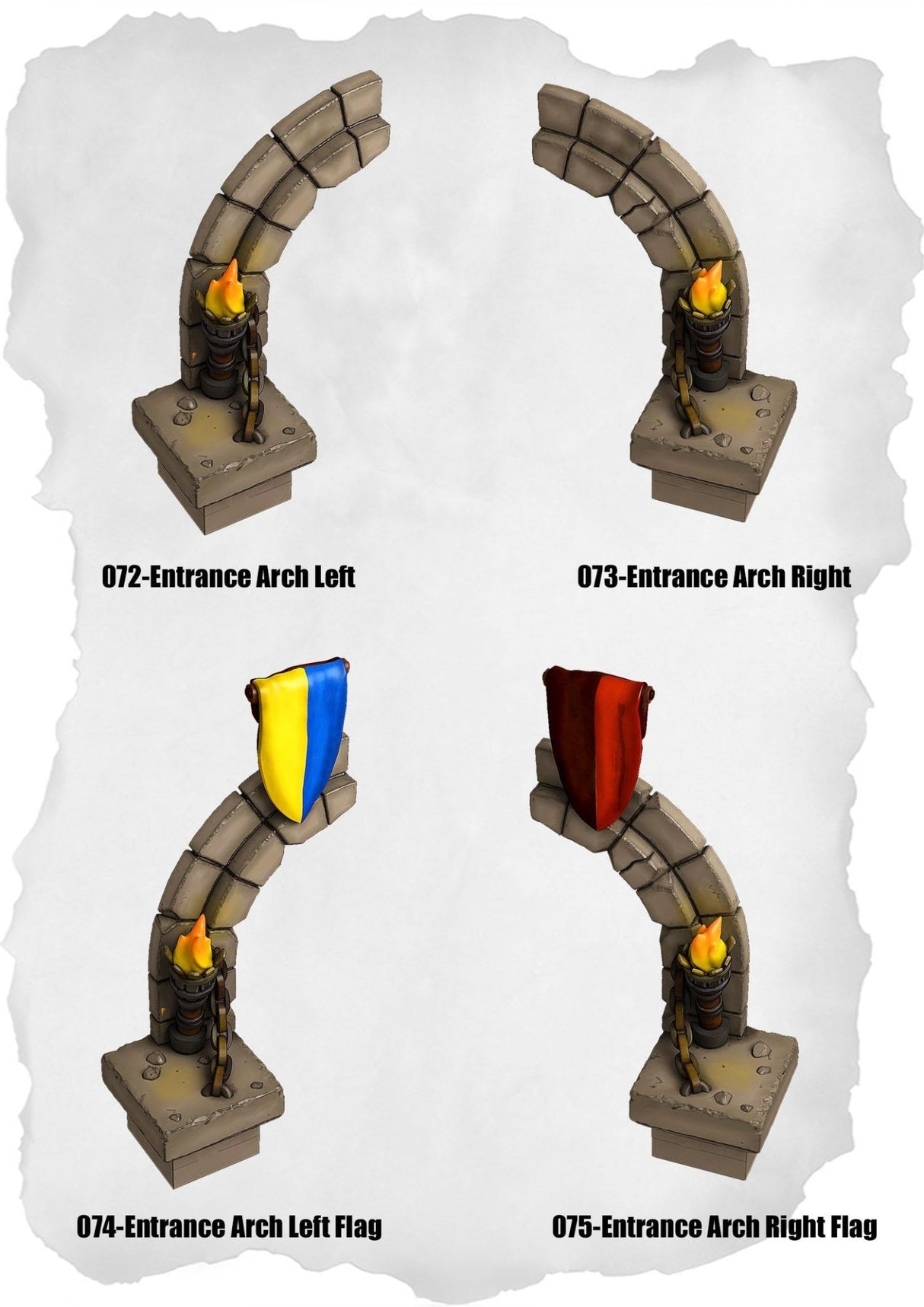 Ramparts & Ruins Tiles Drawbridge Pack (RR 076 to RR 077) | Random Selection (20 Models) - Tabletop RPG & D&D miniature. Perfect for wargaming & collectors