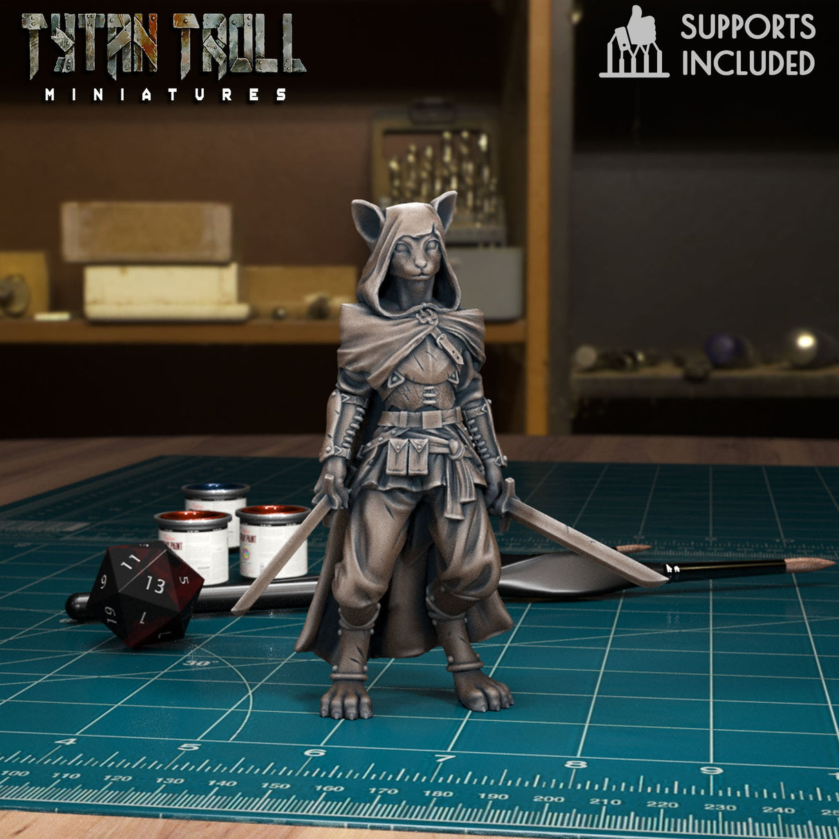Ranger Heroes Miniature set 3 | C - Tabletop RPG & D&D miniature. Perfect for wargaming & collectors