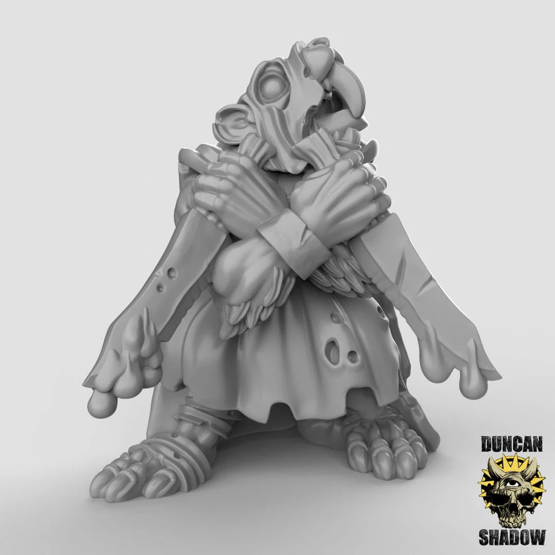 Ratfolk Assassin Miniature set | B - Tabletop RPG & D&D miniature. Perfect for wargaming & collectors