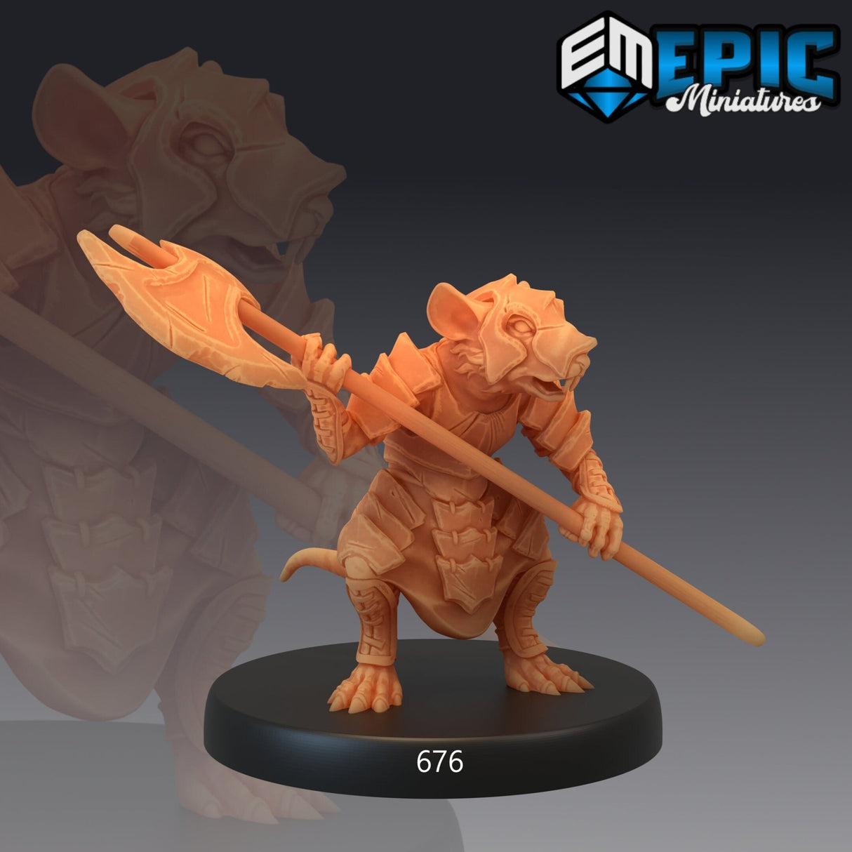 Fantasy Rat Folk Miniature Set | B - Tabletop RPG & D&D miniature. Perfect for wargaming & collectors