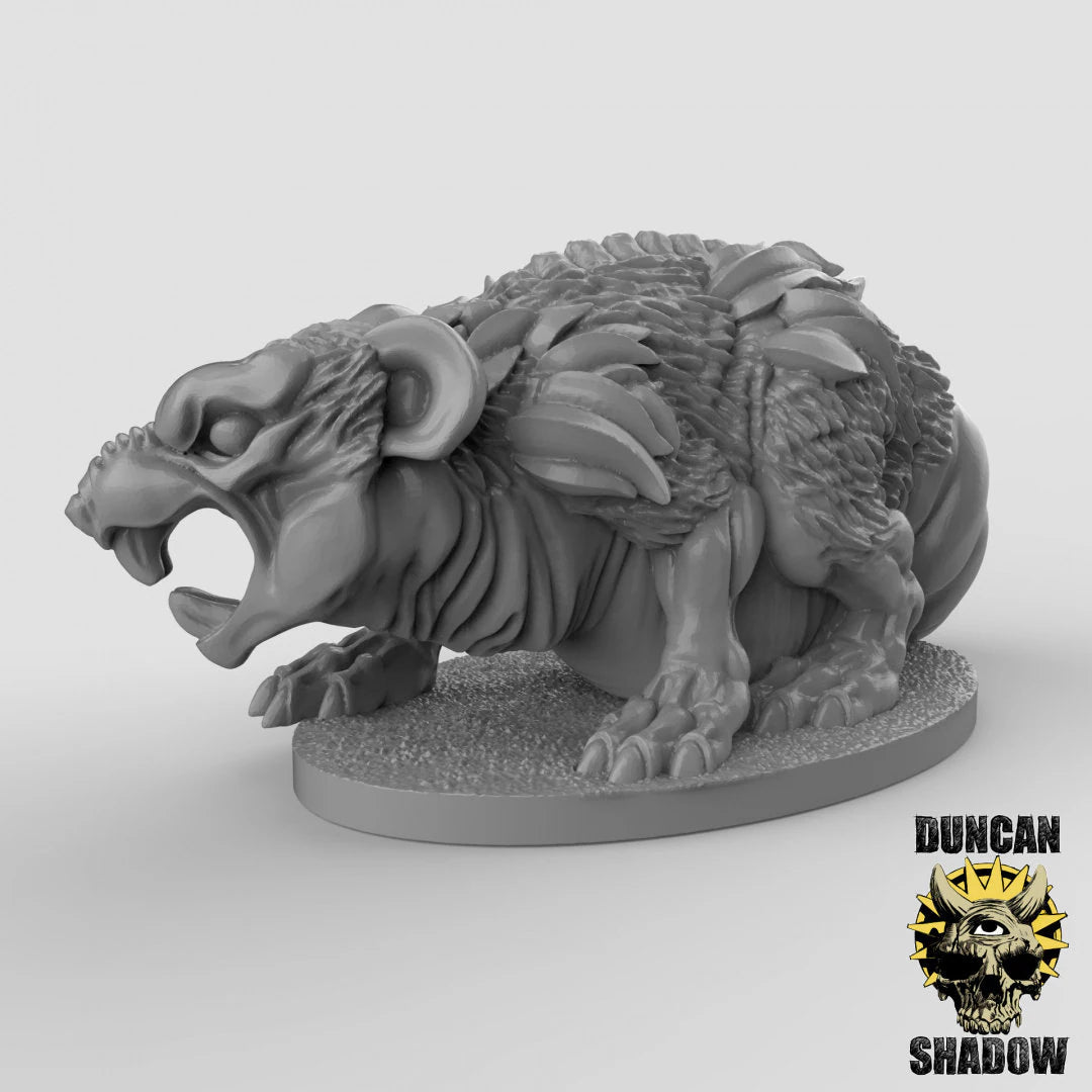 feral Rat Miniature | C - Tabletop RPG & D&D miniature. Perfect for wargaming & collectors