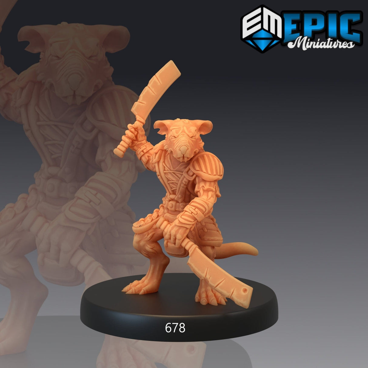 Fantasy Rat Folk Miniature Set | D - Tabletop RPG & D&D miniature. Perfect for wargaming & collectors