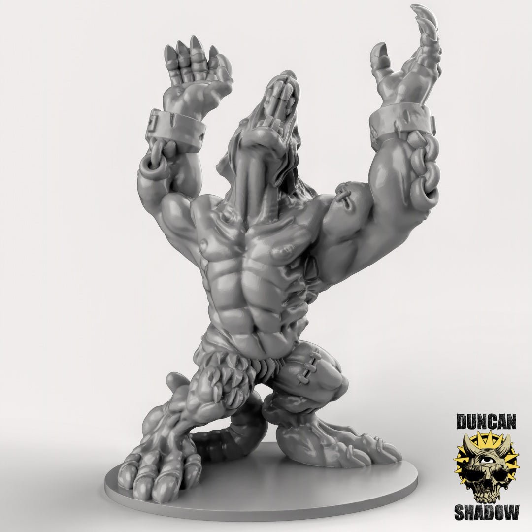 Rat Folk Ogre Miniature | C - Tabletop RPG & D&D miniature. Perfect for wargaming & collectors