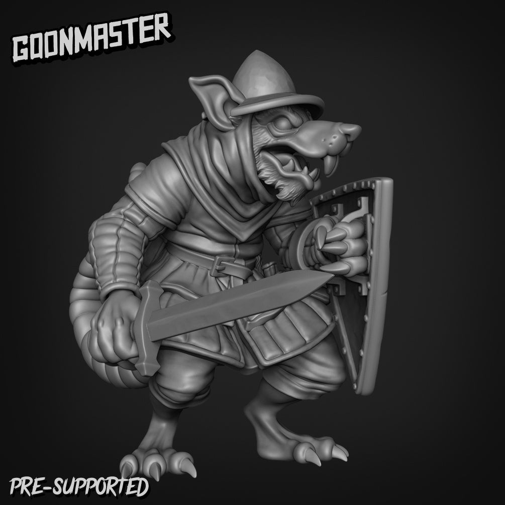 Rat Folk guards Miniature | B - Tabletop RPG & D&D miniature. Perfect for wargaming & collectors