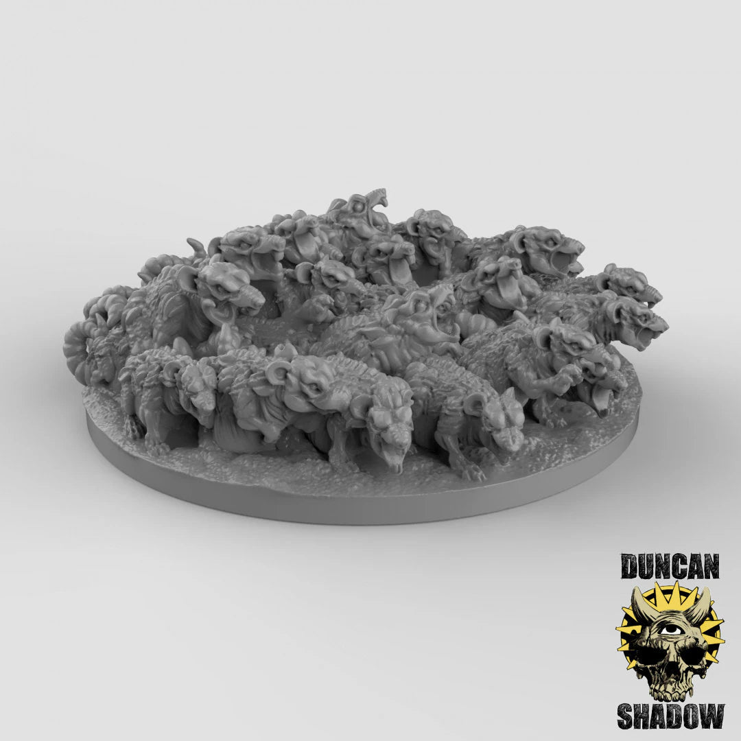 Rat Swarm Miniature | A - Tabletop RPG & D&D miniature. Perfect for wargaming & collectors