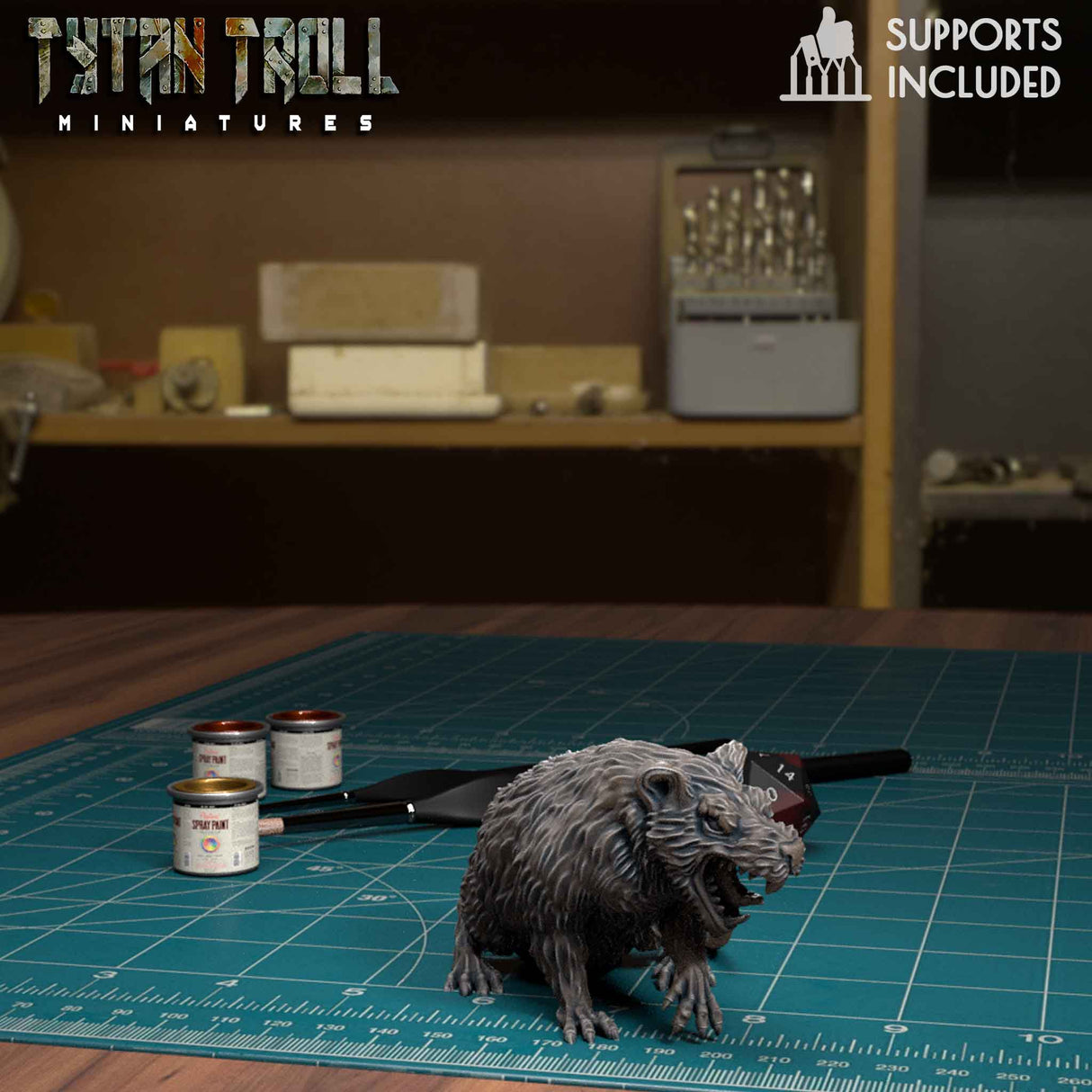 Ratmen Swarm Miniature set | B - Tabletop RPG & D&D miniature. Perfect for wargaming & collectors