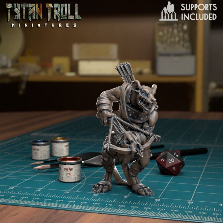 Ratmen Swarm Miniature set | G - Tabletop RPG & D&D miniature. Perfect for wargaming & collectors