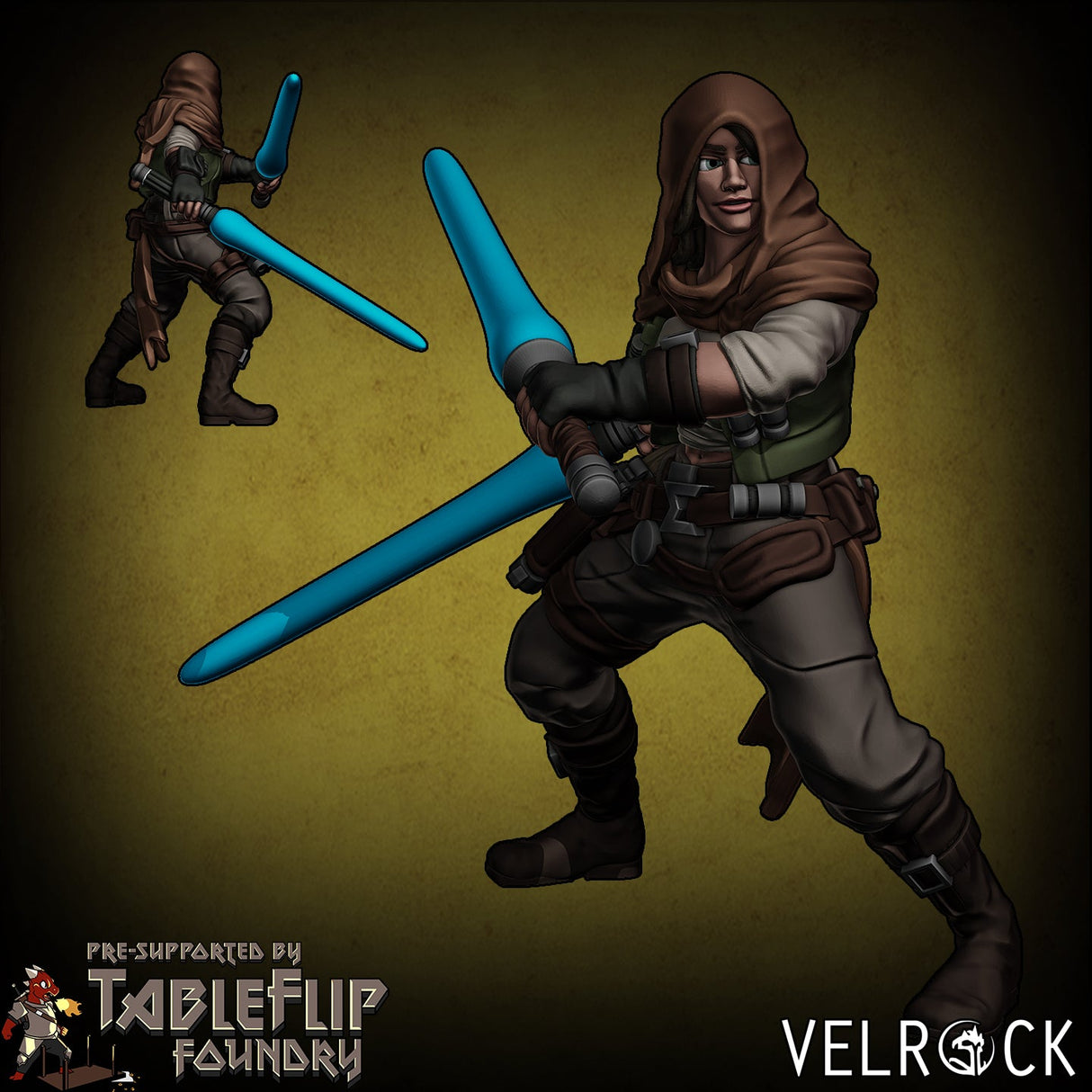 Rebel Mercenaries and Duelist Miniature | C - Tabletop RPG & D&D miniature. Perfect for wargaming & collectors
