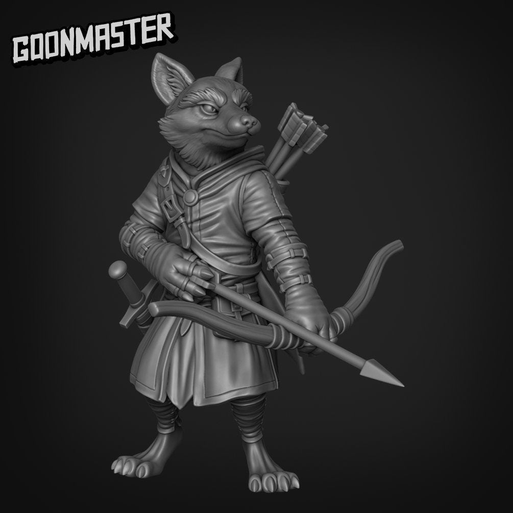 RedFolk Archer Miniature | G0038 - Tabletop RPG & D&D miniature. Perfect for wargaming & collectors