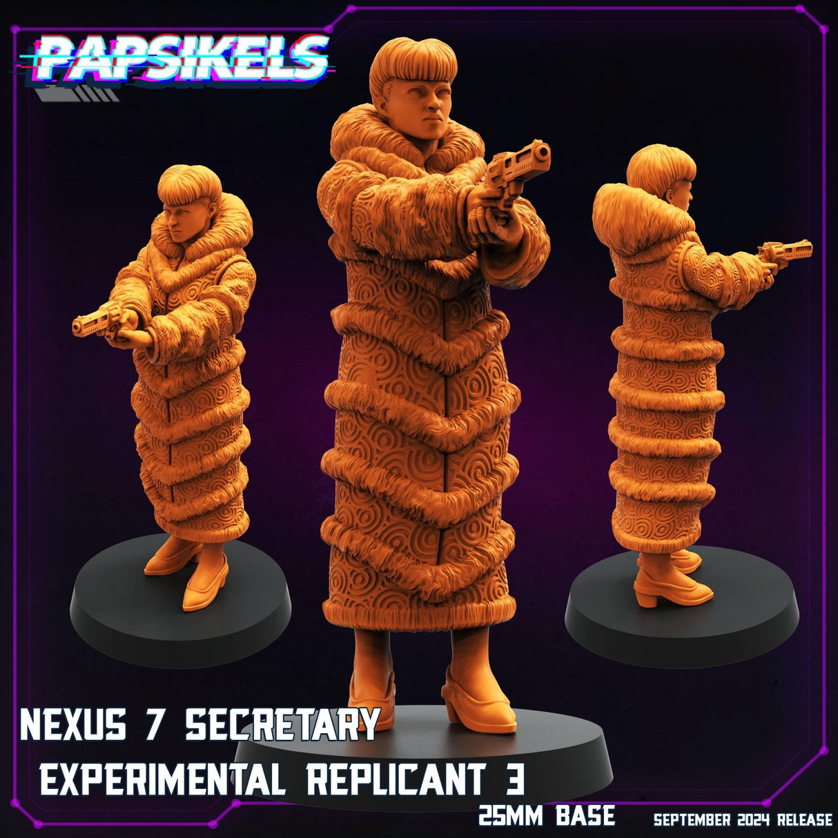 Replicants and Runners Miniature set 2 | Female Replicant C - Tabletop RPG & D&D miniature. Perfect for wargaming & collectors