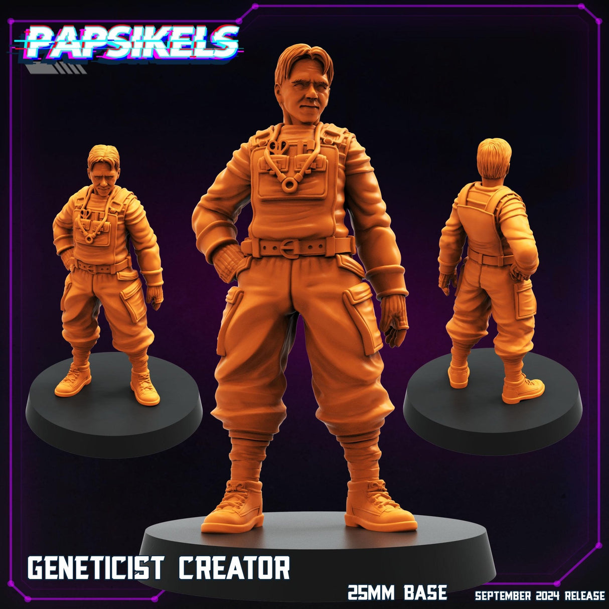 Replicants and Runners Miniature set 3 | GENETICIST A - Tabletop RPG & D&D miniature. Perfect for wargaming & collectors