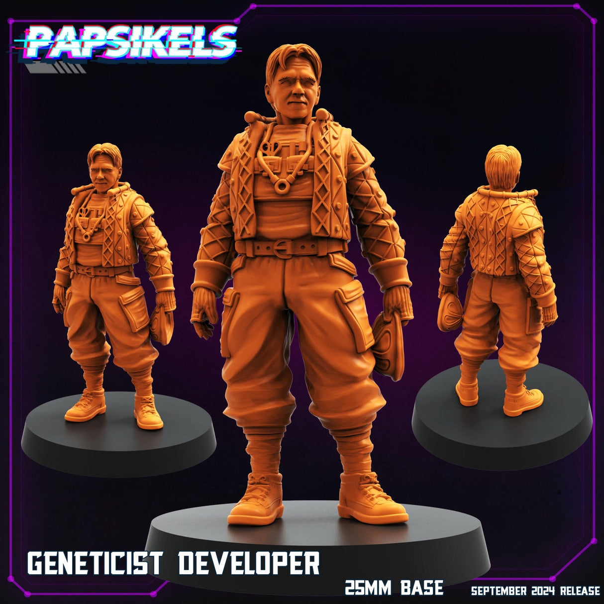 Replicants and Runners Miniature set 3 | GENETICIST C - Tabletop RPG & D&D miniature. Perfect for wargaming & collectors
