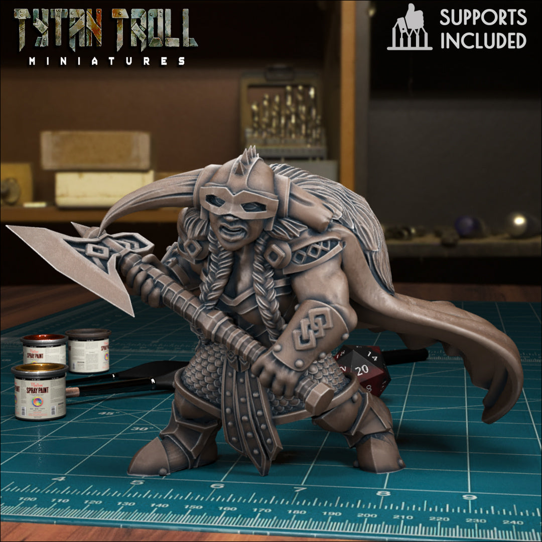 Female Dwarf 1 Miniature | A Must-Have For Miniature Collectors - Tabletop RPG & D&D miniature. Perfect for wargaming & colle