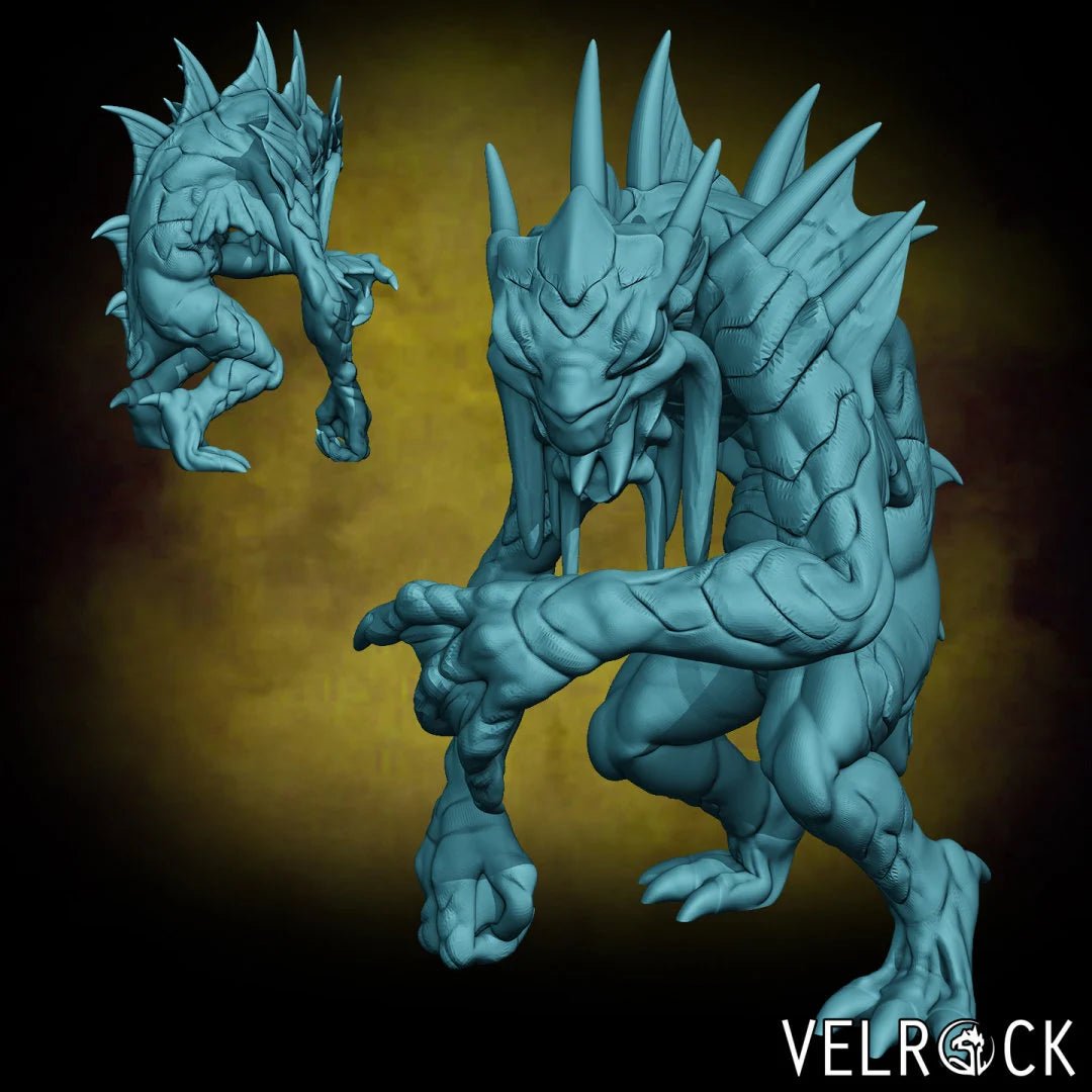 River Trolls Miniature | Left - Tabletop RPG & D&D miniature. Perfect for wargaming & collectors