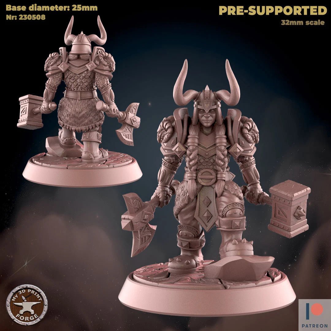 Royal Dwarf Miniature | B - Tabletop RPG & D&D miniature. Perfect for wargaming & collectors
