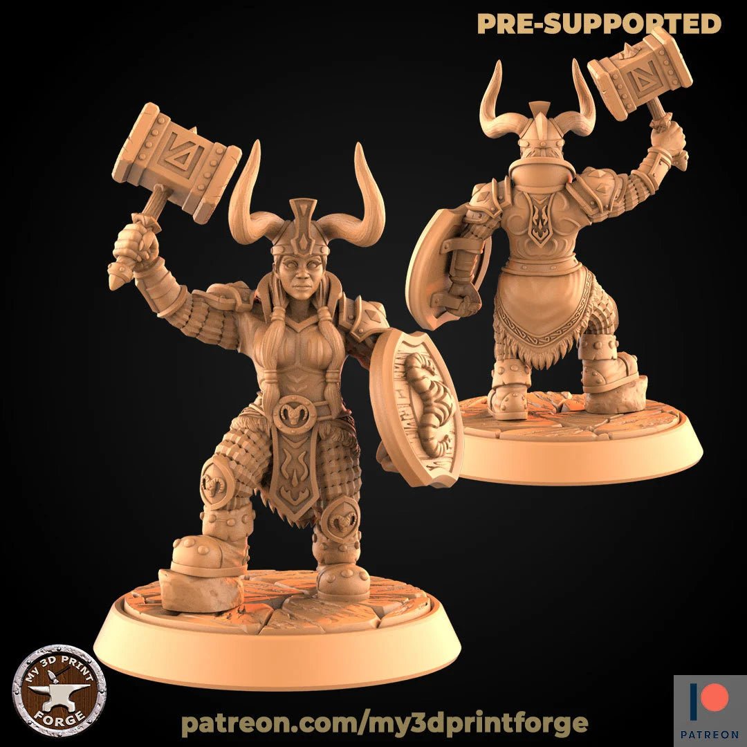Royal Female Dwarf Miniature | D - Tabletop RPG & D&D miniature. Perfect for wargaming & collectors