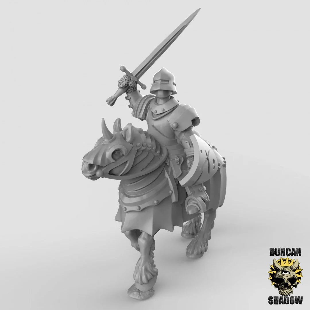 Royal Knight Miniature Calvary | C - Tabletop RPG & D&D miniature. Perfect for wargaming & collectors
