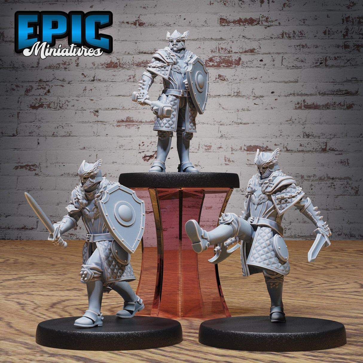 Royal Knight, Paladin Miniature | Full Set All Models - Tabletop RPG & D&D miniature. Perfect for wargaming & collectors