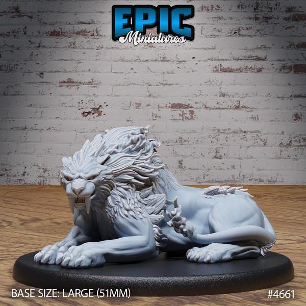 Sabertooth Miniature | 4661 - Tabletop RPG & D&D miniature. Perfect for wargaming & collectors
