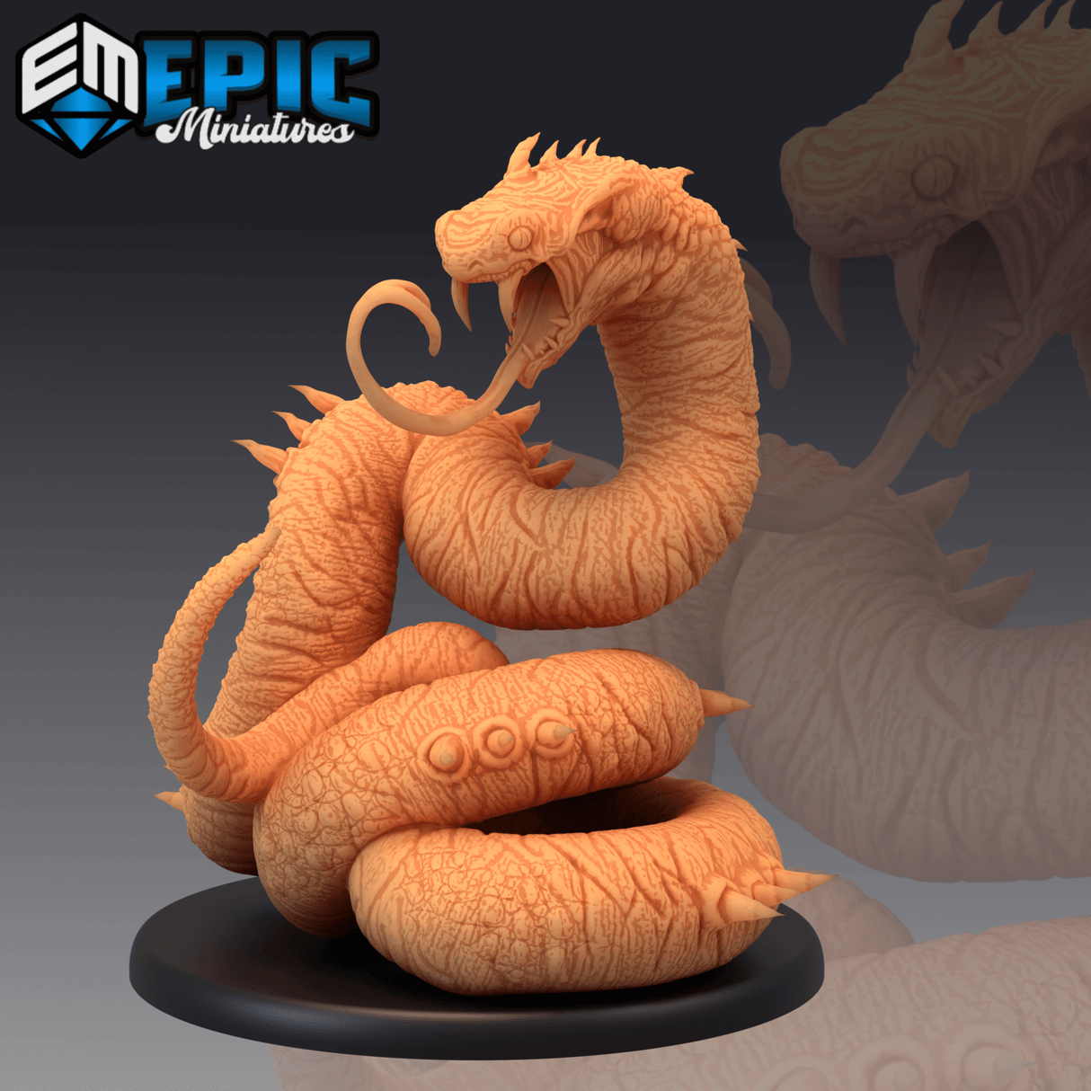 Sand Snake Miniature | A - Tabletop RPG & D&D miniature. Perfect for wargaming & collectors