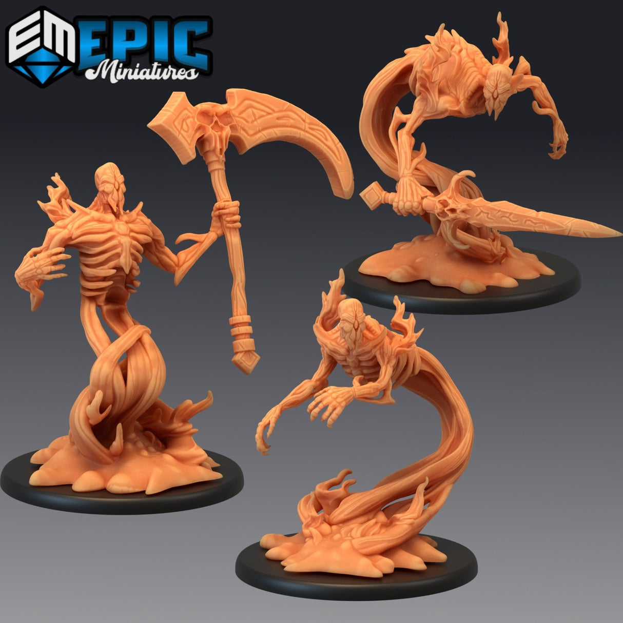 Shadow Horror Miniature | Set of 3 - Tabletop RPG & D&D miniature. Perfect for wargaming & collectors