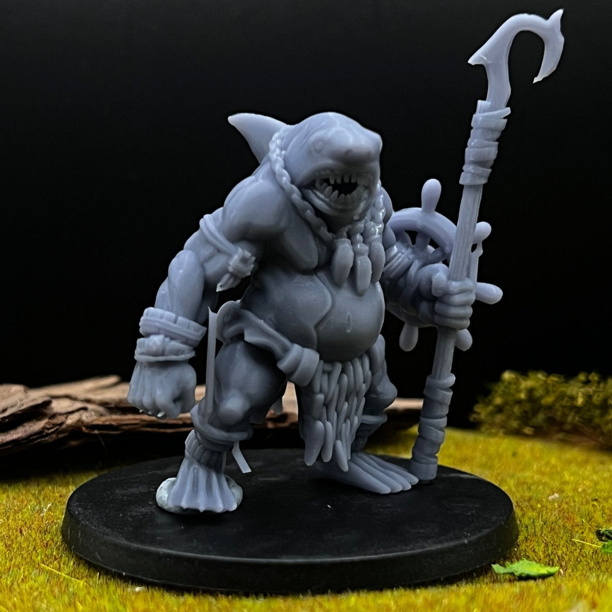 Shark Folk Tribe Miniature | Set of 3 - Tabletop RPG & D&D miniature. Perfect for wargaming & collectors