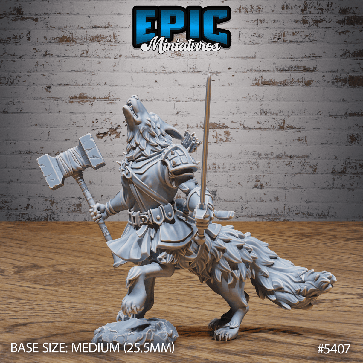 Shepherd Dog Centaur Miniature | B - Tabletop RPG & D&D miniature. Perfect for wargaming & collectors
