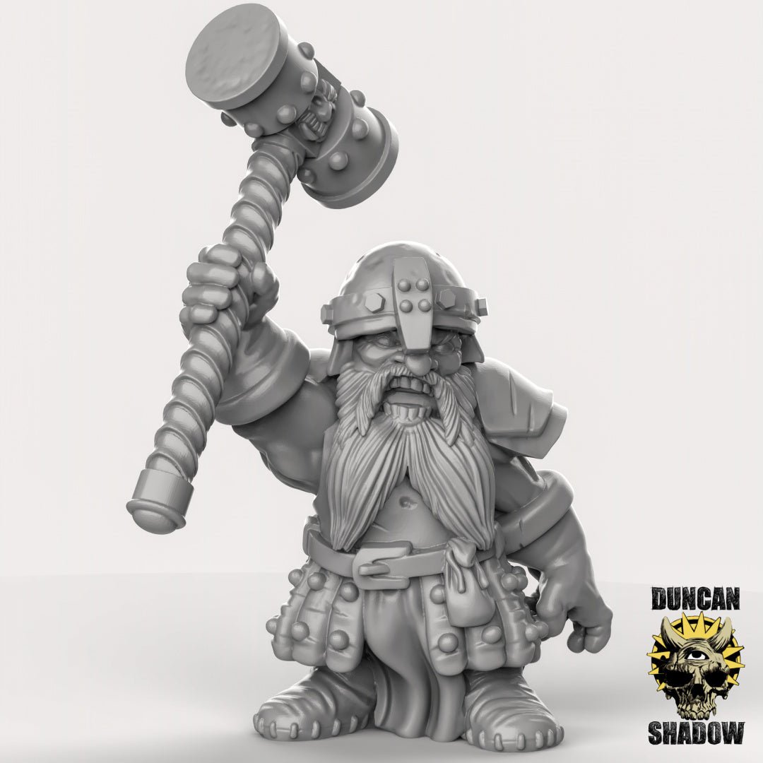 Shield Dwarf Miniature blacksmiths | B - Tabletop RPG & D&D miniature. Perfect for wargaming & collectors