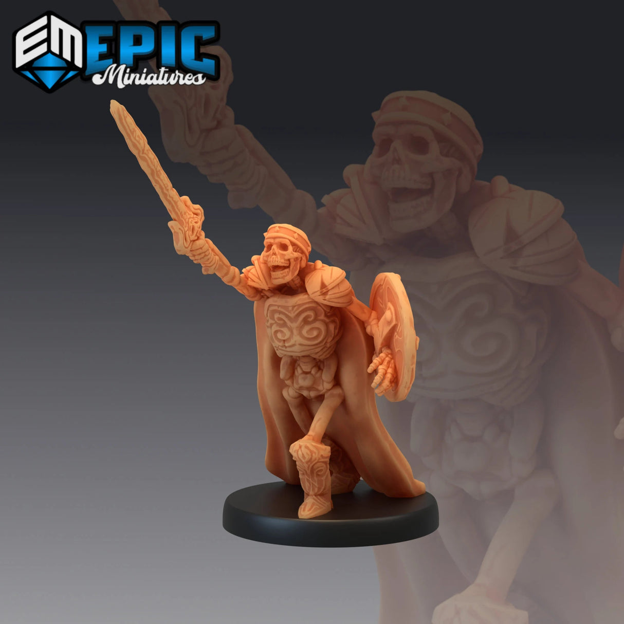 Skeleton Army Miniature | B - Tabletop RPG & D&D miniature. Perfect for wargaming & collectors