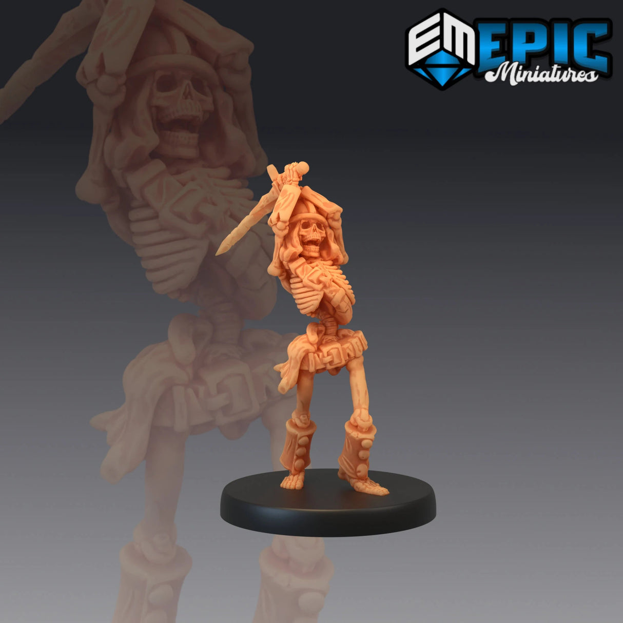 Skeleton Army Miniature | E - Tabletop RPG & D&D miniature. Perfect for wargaming & collectors