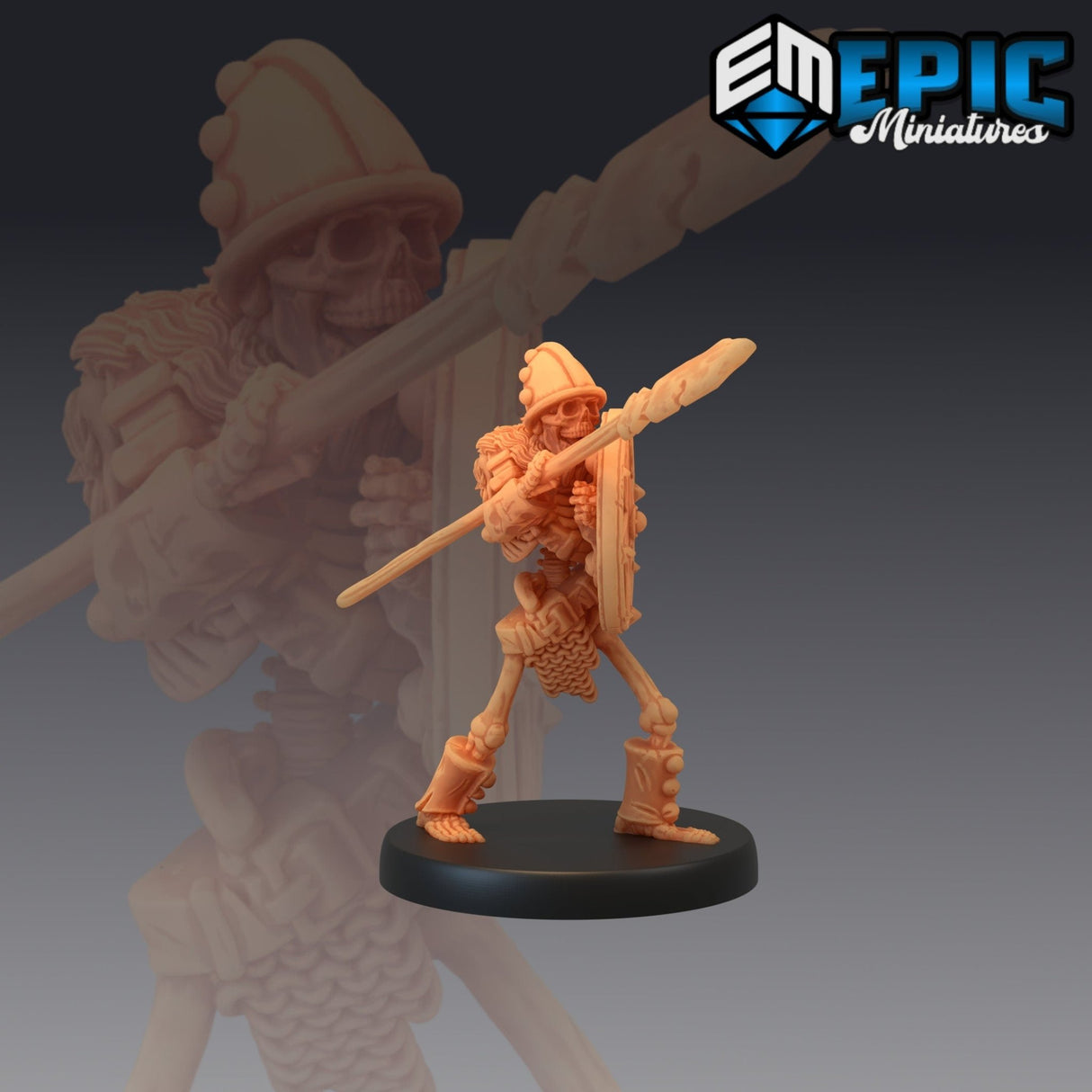 Skeleton Miniature | 5 - Tabletop RPG & D&D miniature. Perfect for wargaming & collectors