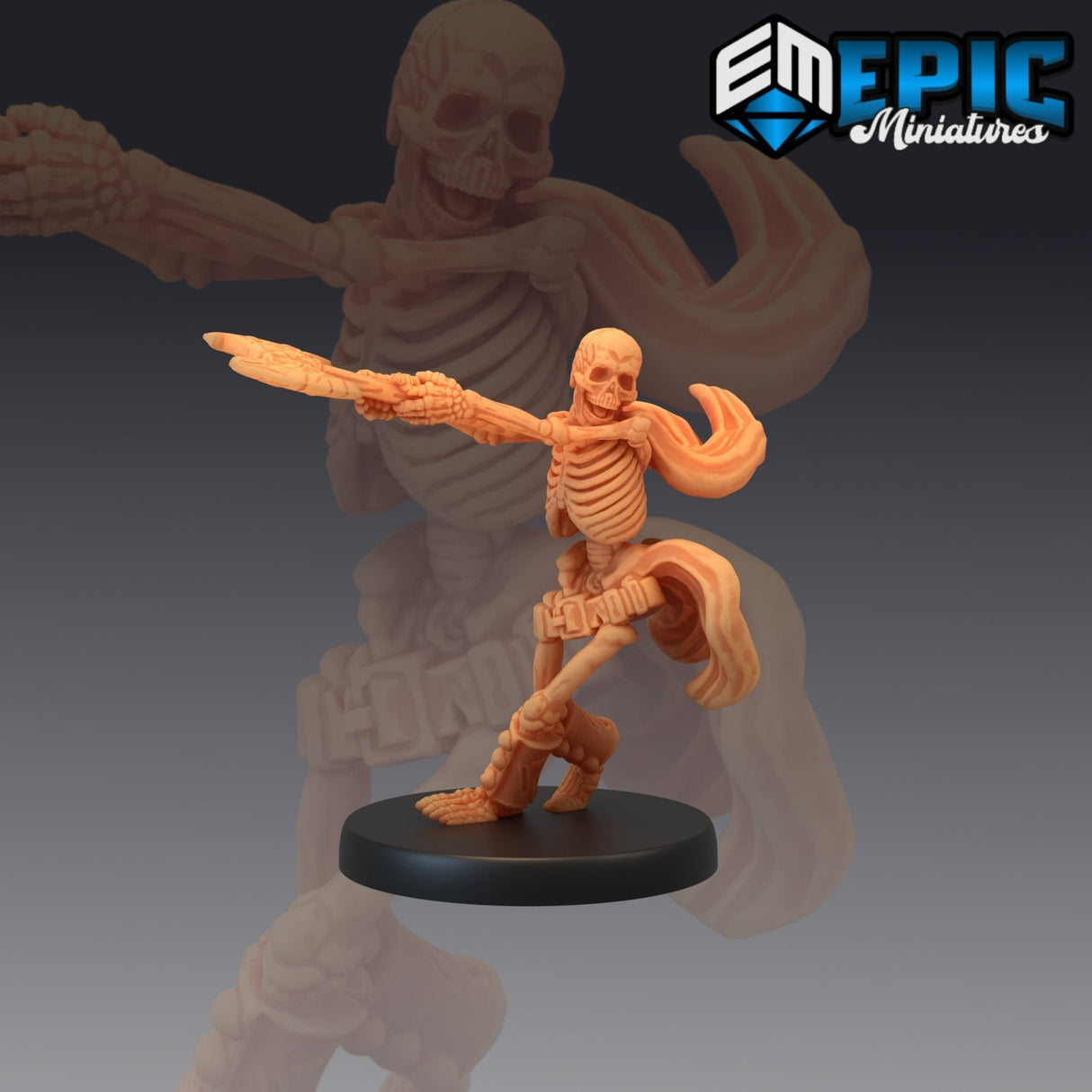 Skeleton Miniature | 7 - Tabletop RPG & D&D miniature. Perfect for wargaming & collectors