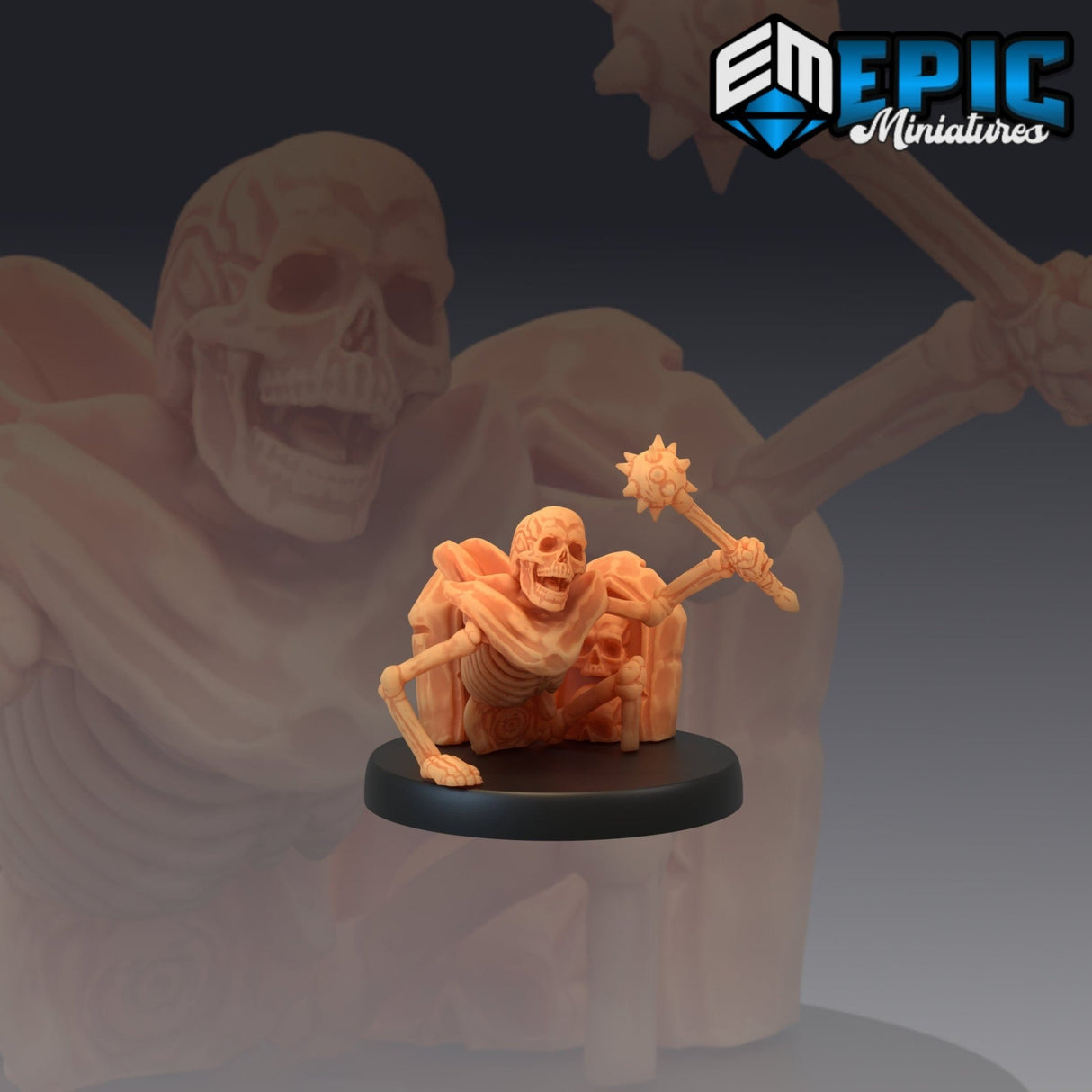 Skeleton Miniature | 9 - Tabletop RPG & D&D miniature. Perfect for wargaming & collectors