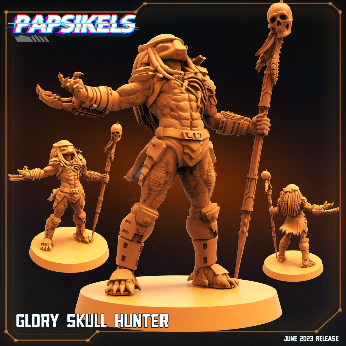 Skull Hunter Miniature | Glory - Tabletop RPG & D&D miniature. Perfect for wargaming & collectors