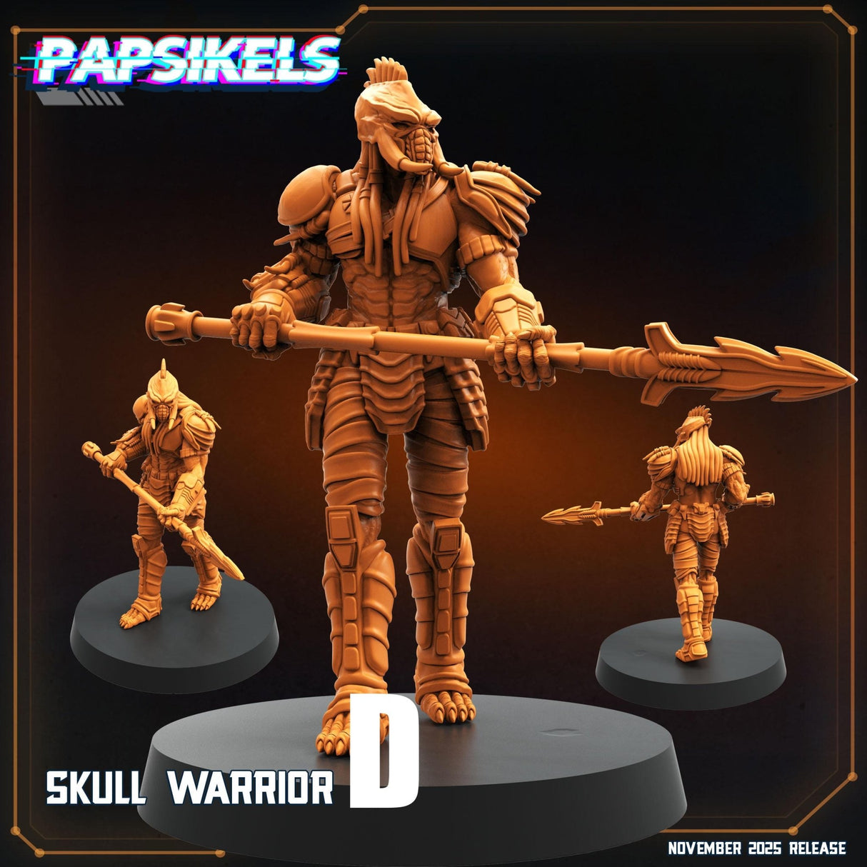 Skull Hunter Warriorsn Skull Hunter Warrior | D - Tabletop RPG & D&D miniature. Perfect for wargaming & collectors