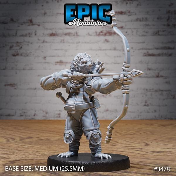Sloth Guard Miniature | 3478 - Tabletop RPG & D&D miniature. Perfect for wargaming & collectors