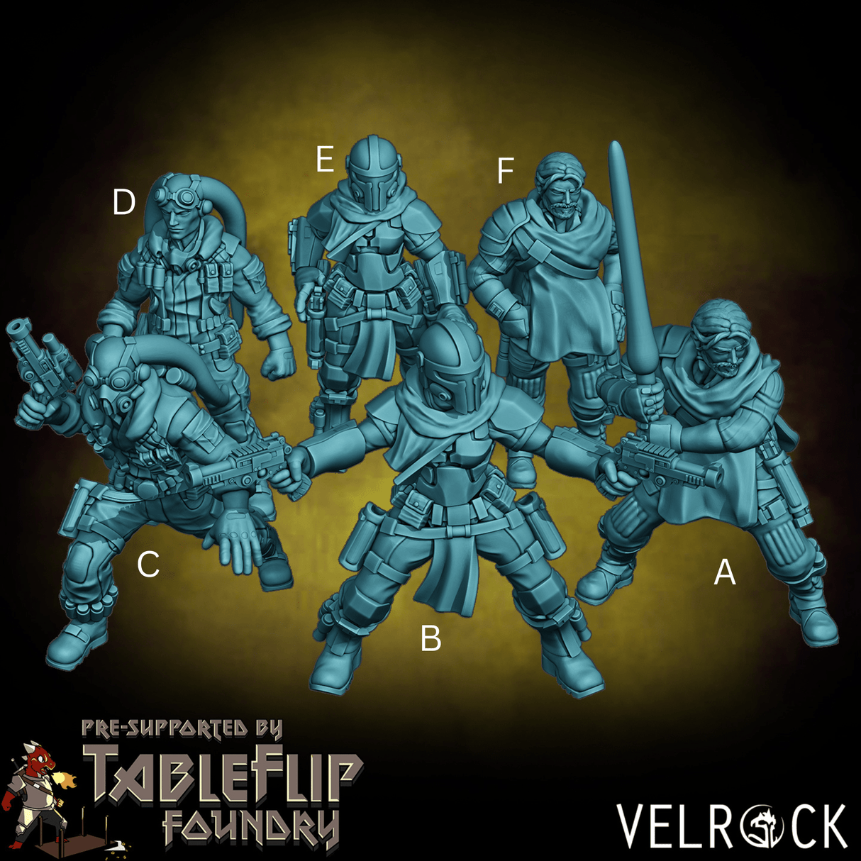 Smugglers Miniature | Set of 6 - Tabletop RPG & D&D miniature. Perfect for wargaming & collectors