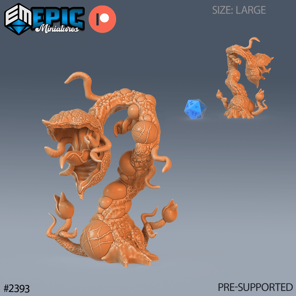 Snapping Plant Miniature | A - Tabletop RPG & D&D miniature. Perfect for wargaming & collectors