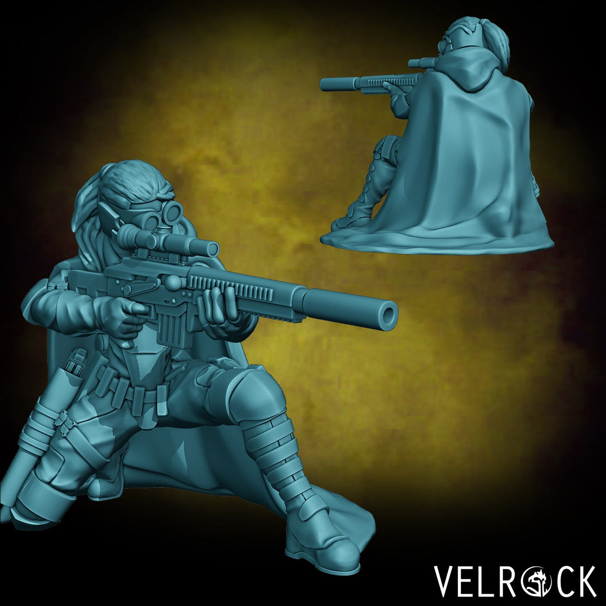Sniper Miniature | C - Tabletop RPG & D&D miniature. Perfect for wargaming & collectors